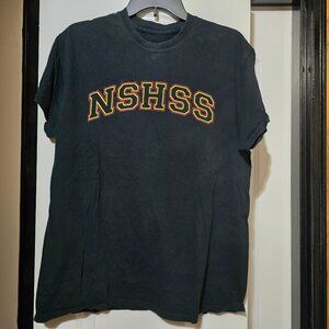 Black Short Sleeve T-Shirt W NSHSS Logo Printed On The Chest